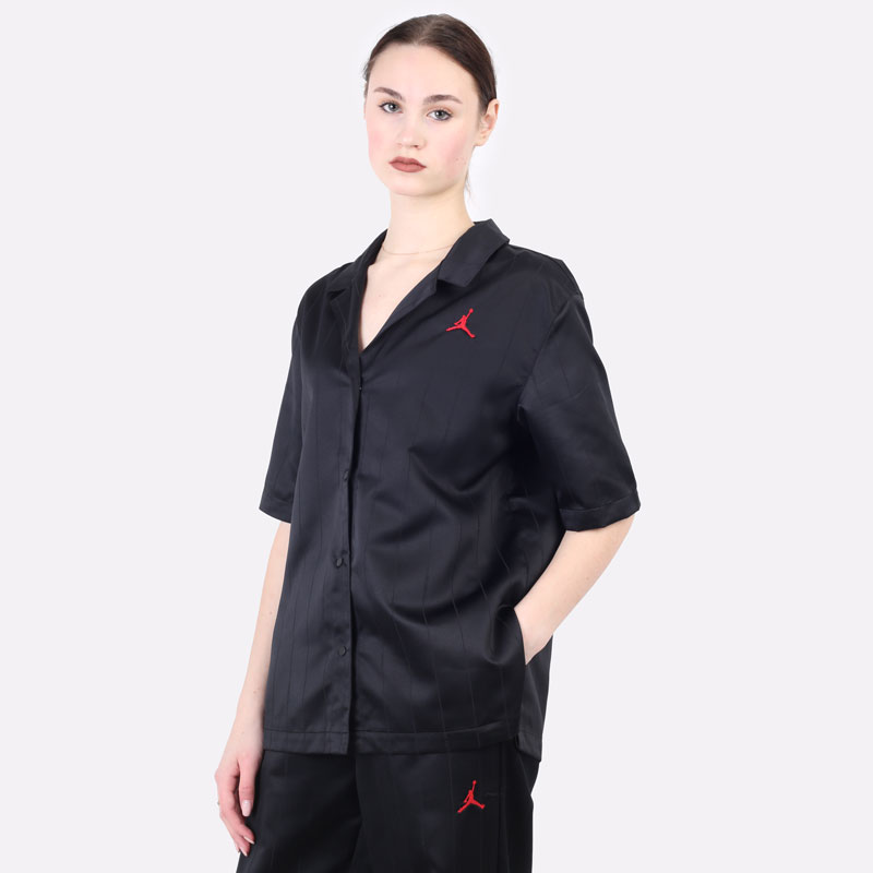 женская черная рубашка Jordan Heritage Woven T-Shirt DM5228-010 - цена, описание, фото 6